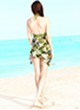 Siamese Skirt Style Print Swim Dress 
